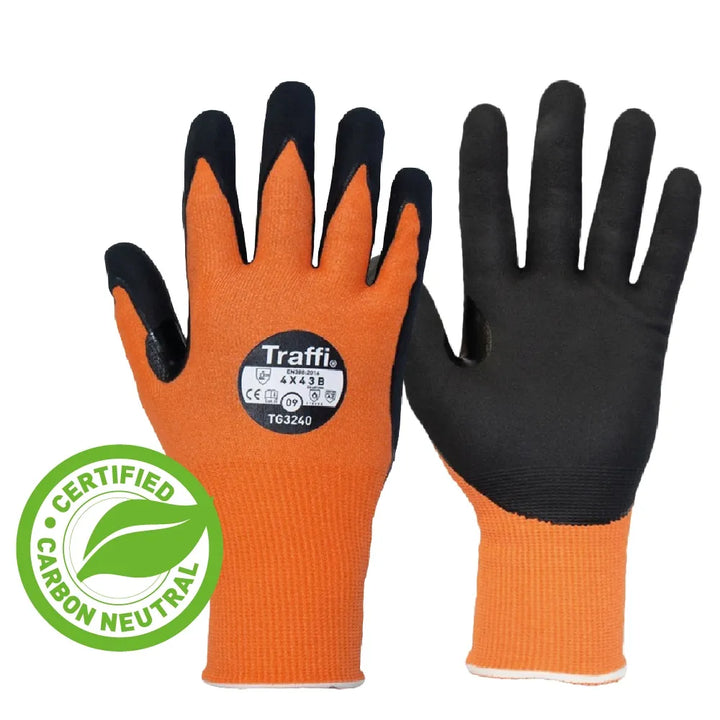 Traffi TG3240 LXT Washable Cut Level B Amber Glove