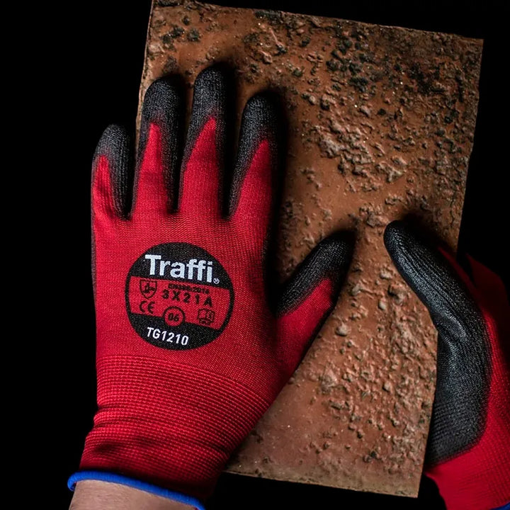 Traffiglove TG1210 Metric Cut A Red Glove - Enhanced Cut Protection & Comfort