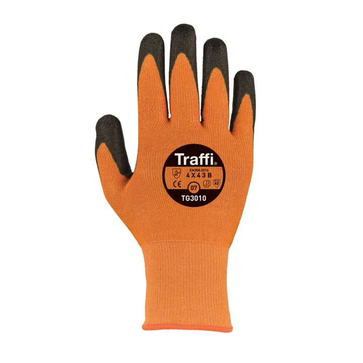 Traffi TG3010 Classic Cut Level B Amber Glove | Superior Protection and Comfort