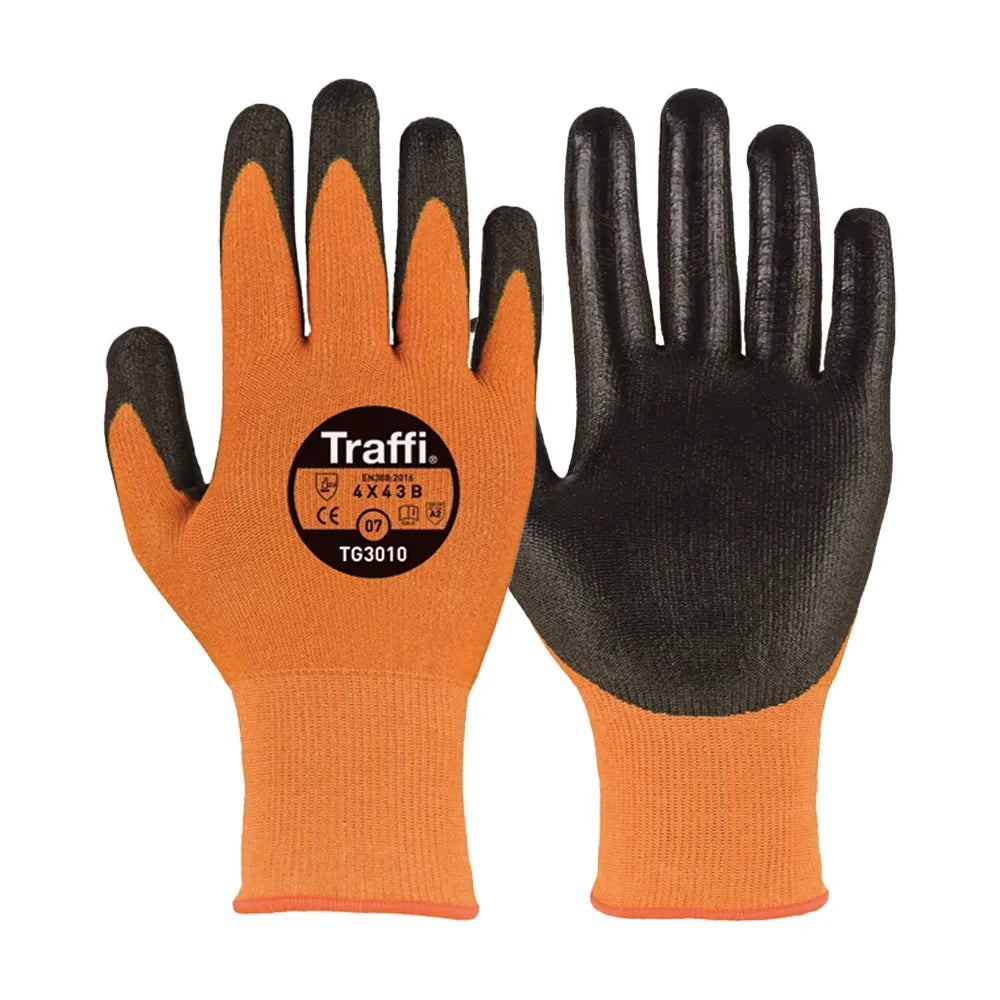 Traffi TG3010 Classic Cut Level B Amber Glove | Superior Protection and Comfort