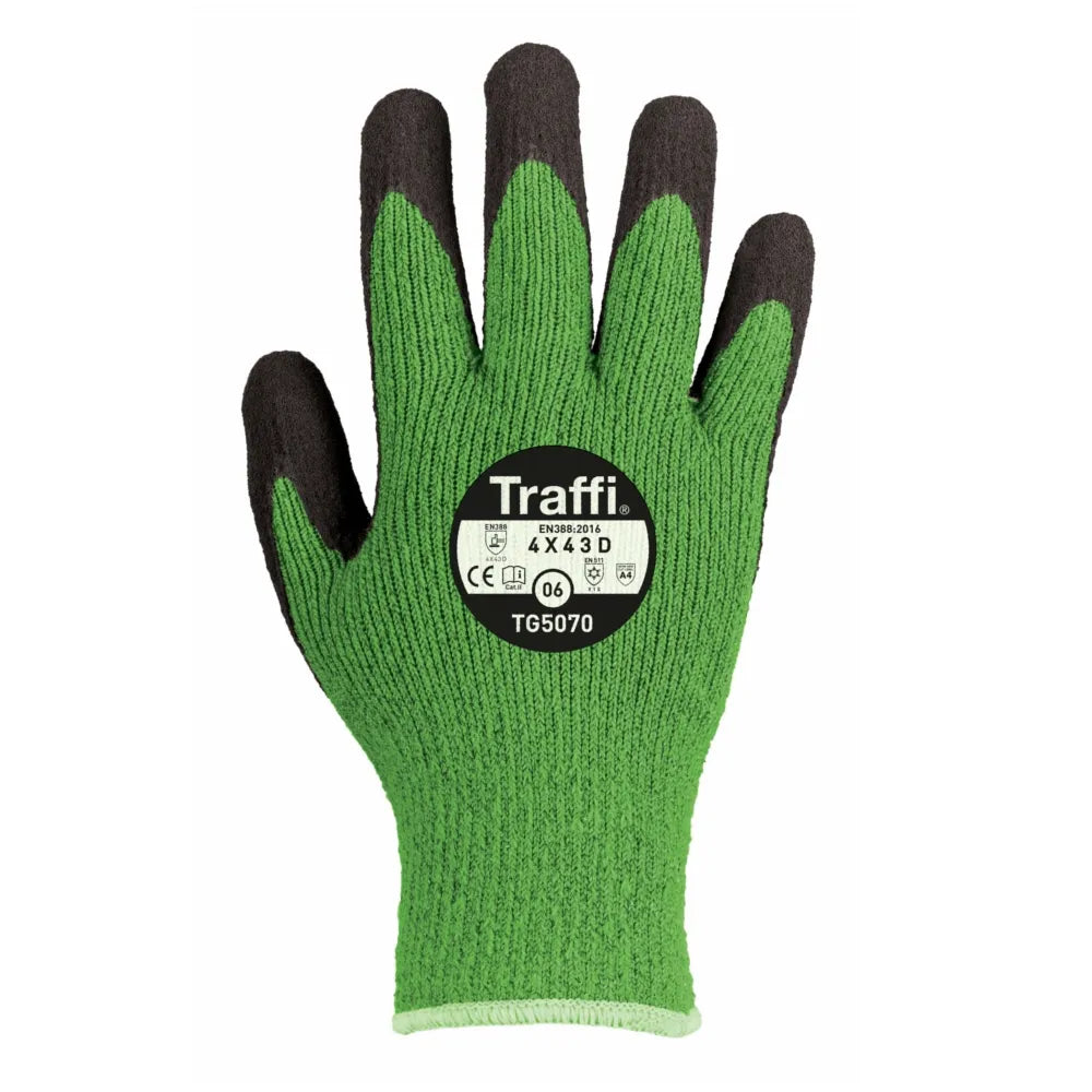 High-Performance Traffi TG5070 Thermic Cut Level D Safety Gloves