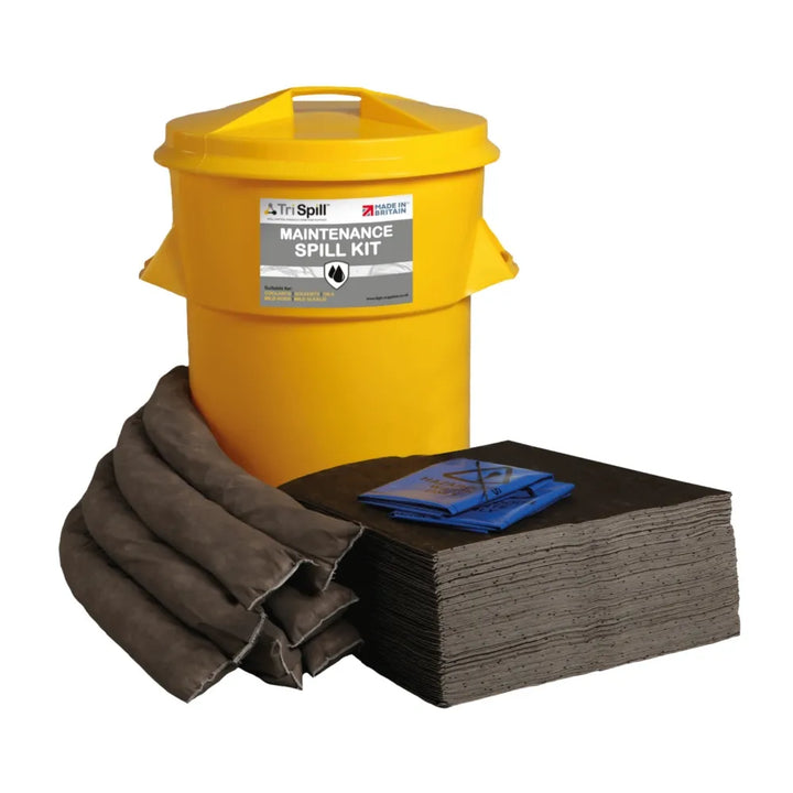 90 Litre Spill Kit in Bin | Ideal for Small to Medium Industrial Spills