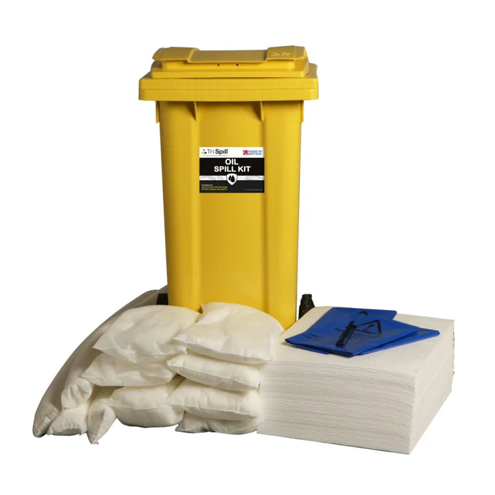 Oil Spill Kit - 120 Litre in Wheelie Bin for Efficient Spill Management