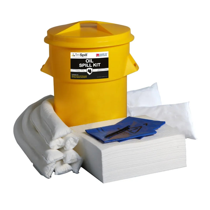 Oil Spill Safety Kit - 90 Litre Supplied in Bin for Quick Response