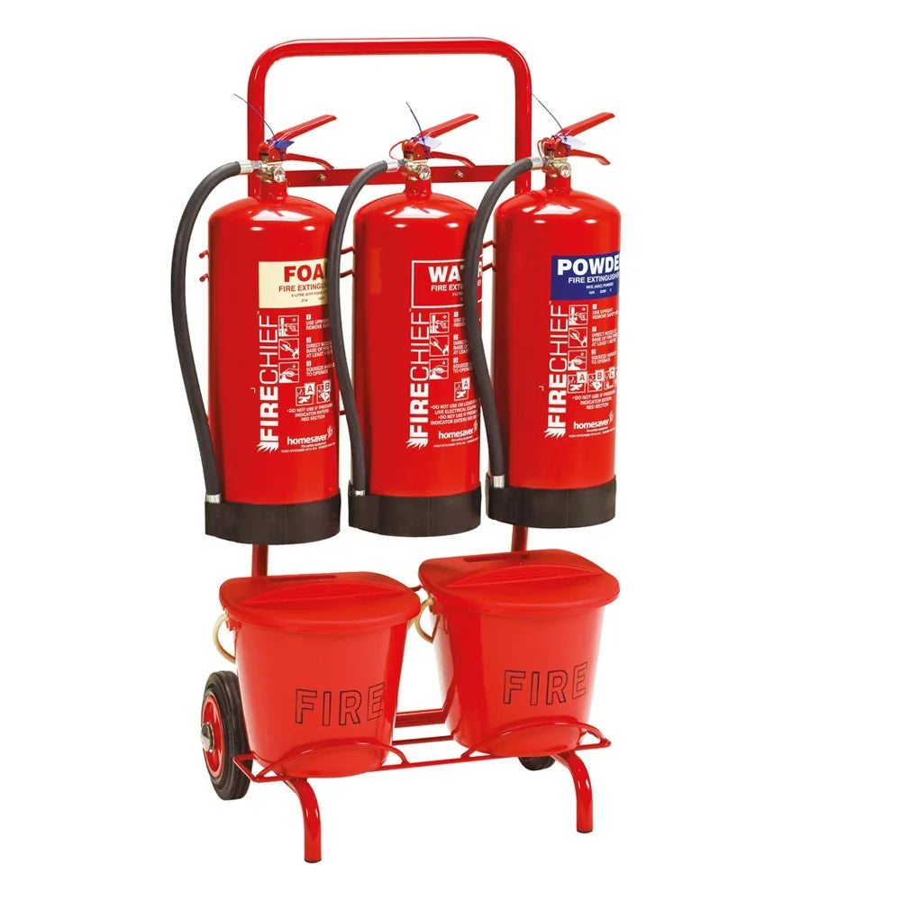 Triple Metal Fire Trolley – Enhanced Fire Safety Solution