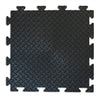 Tuff-Tile Diamond Interlocking Mat - Black - 50cm x 50cm - Pack of 4 for Durable Flooring