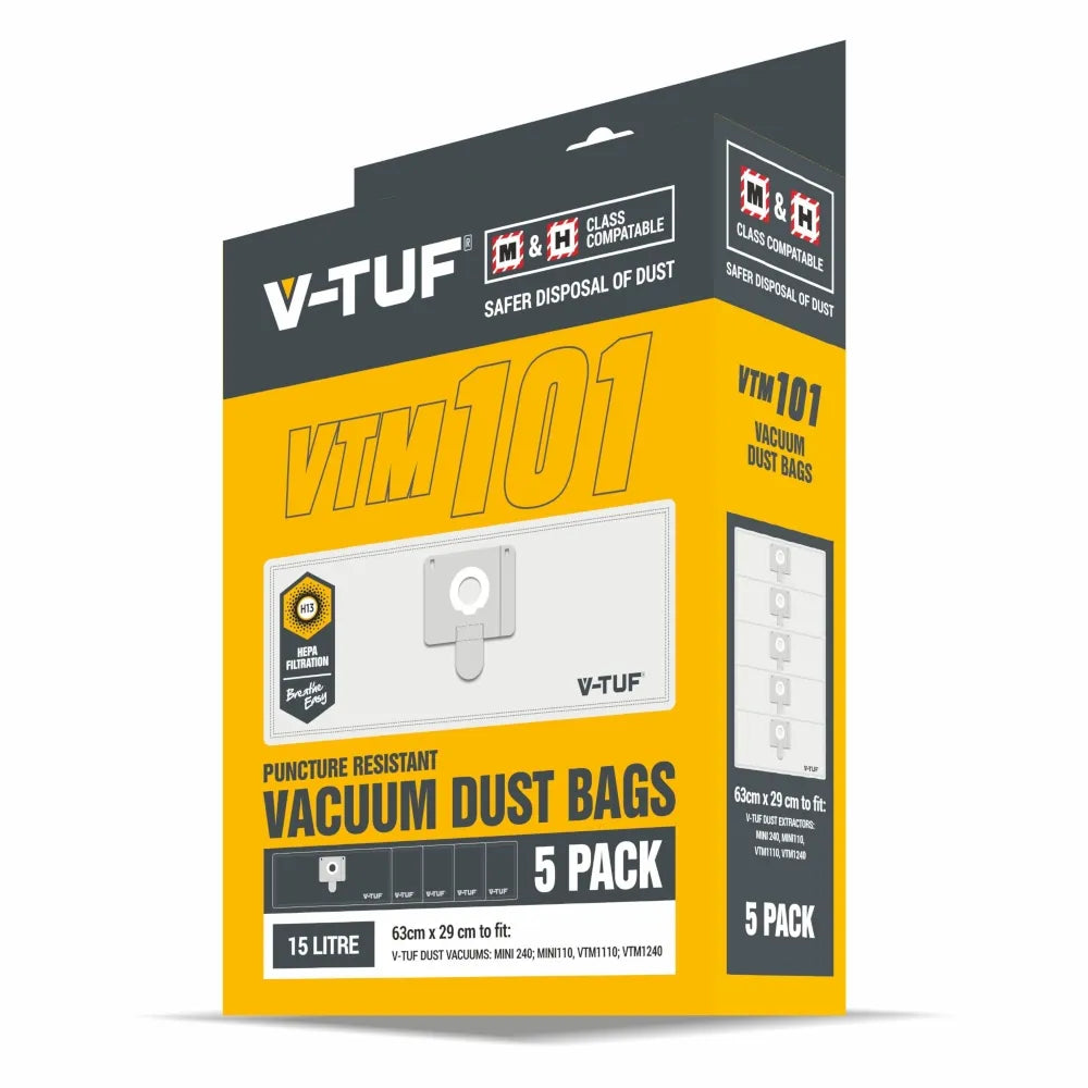 V-TUF Dust Extractor Bags – Pack of 5 for Enhanced Filtration and Cleanliness