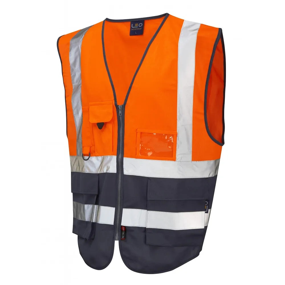 W11 Hi-Vis Superior Waistcoat - Enhanced Visibility Safety Vest with Reflective Tape