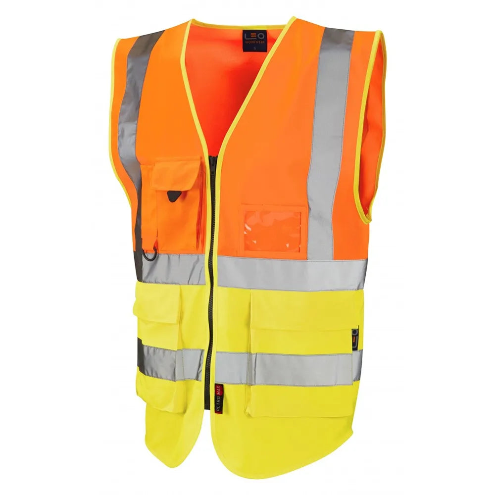 W11 Hi-Vis Superior Waistcoat - Enhanced Visibility Safety Vest with Reflective Tape