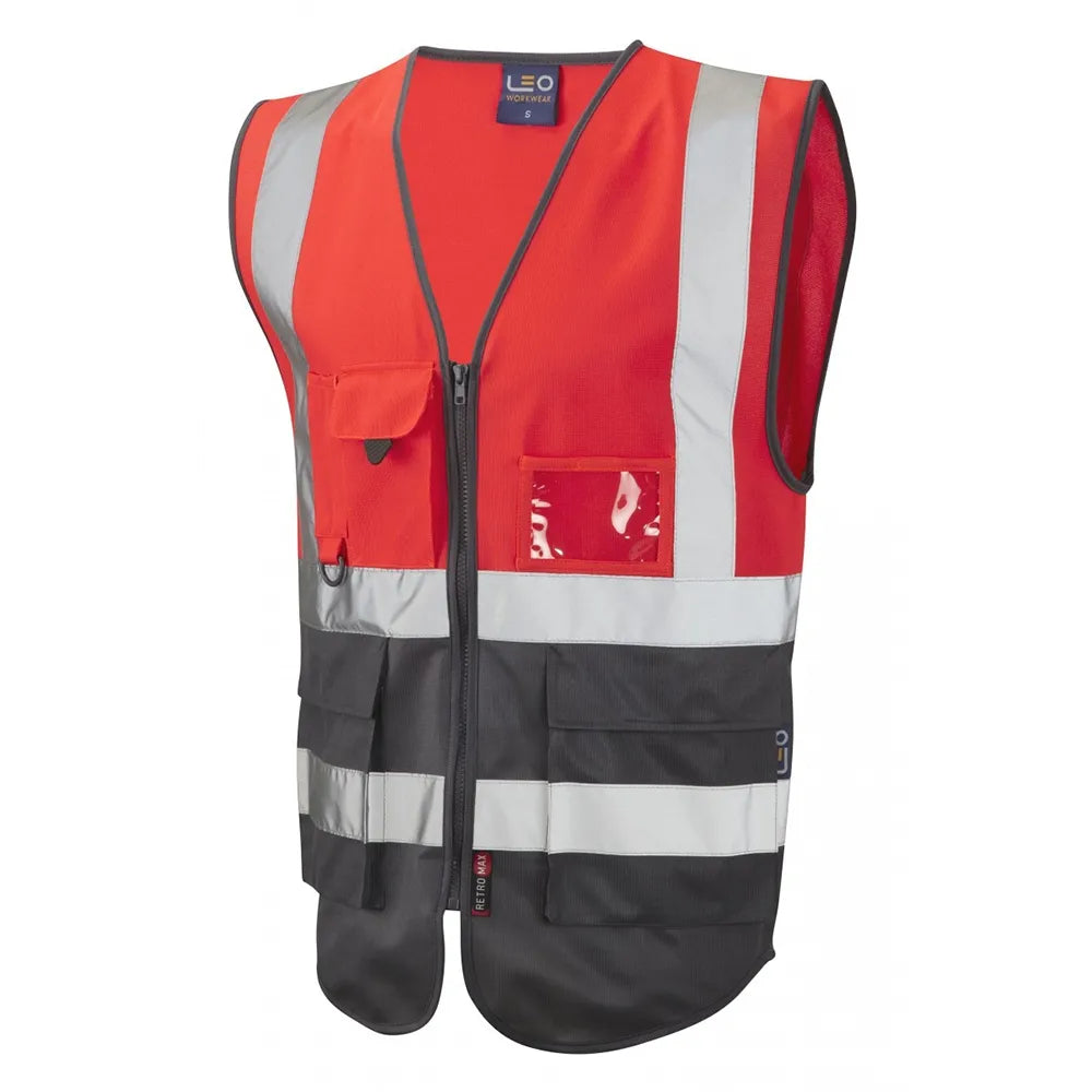 W11 Hi-Vis Superior Waistcoat - Enhanced Visibility Safety Vest with Reflective Tape