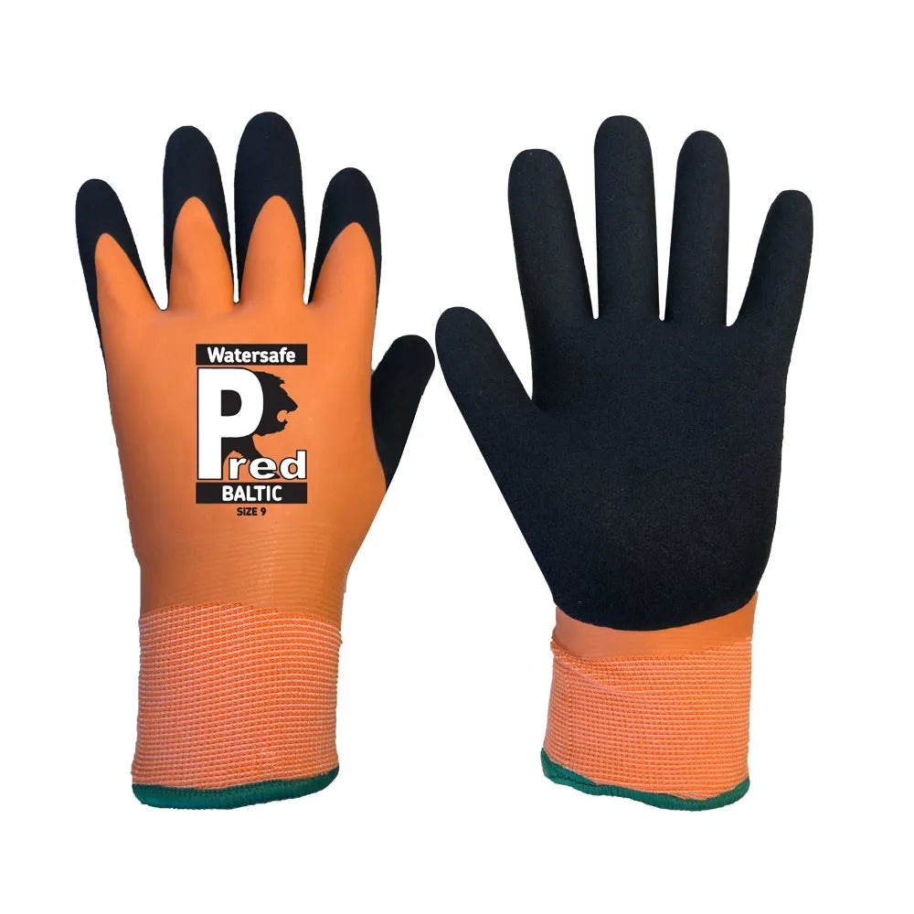 Watersafe Baltic Wet Grip Orange Gloves - Enhanced Grip and Durability