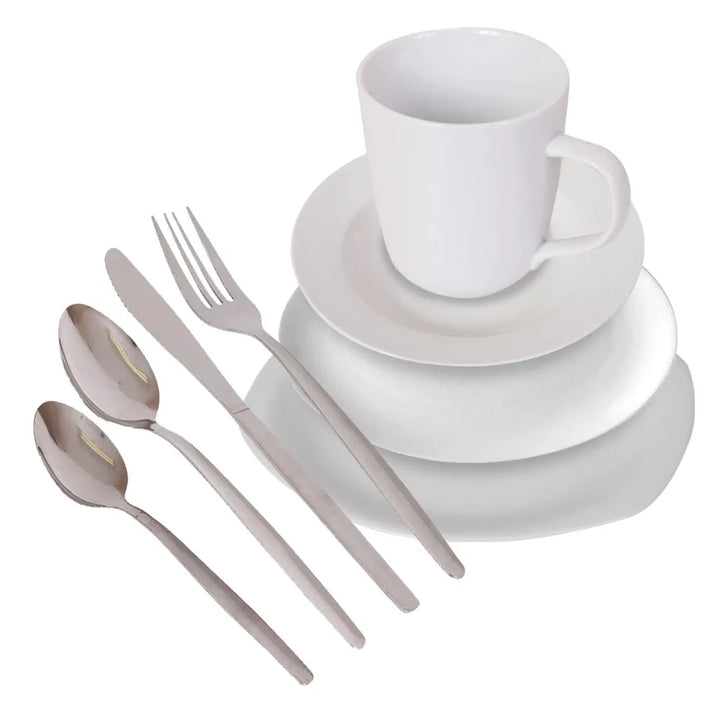 48 Piece Cutlery and Crockery Set - Complete Dining Set for All Occasions