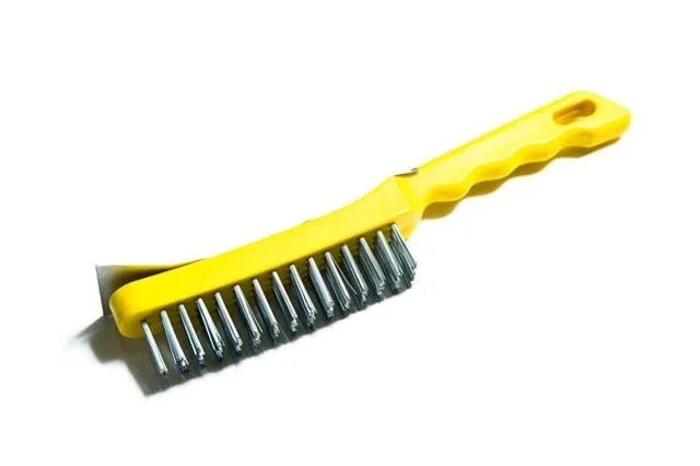 Heavy Duty Wire Brush with Scraper | Tough Cleaning Tool for Rust Removal and Surface Prep